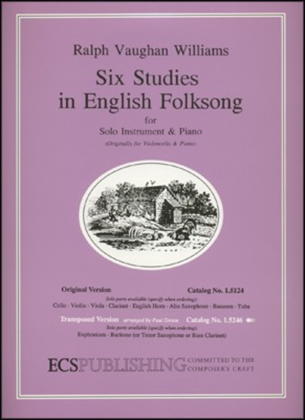 Six Studies in English Folksong (Score & Part)
