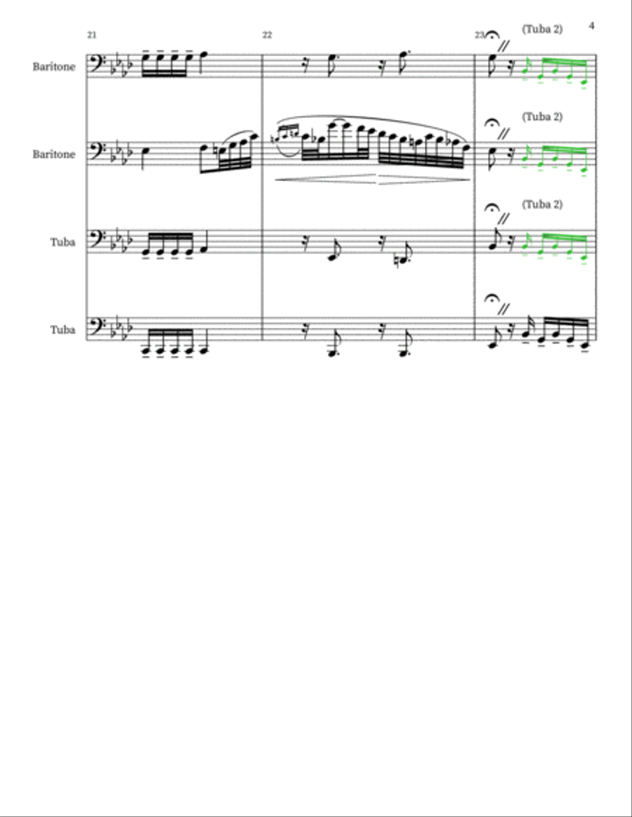 Pathetique Mvt. II Small Ensemble scores gallery preview page 4