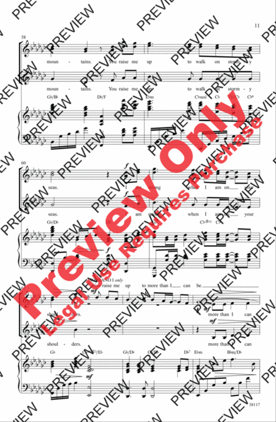 You Raise Me Up Women's Choir scores gallery preview page 22