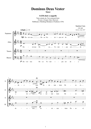 Dominus Deus Vester - Mootet for SATB a cappella