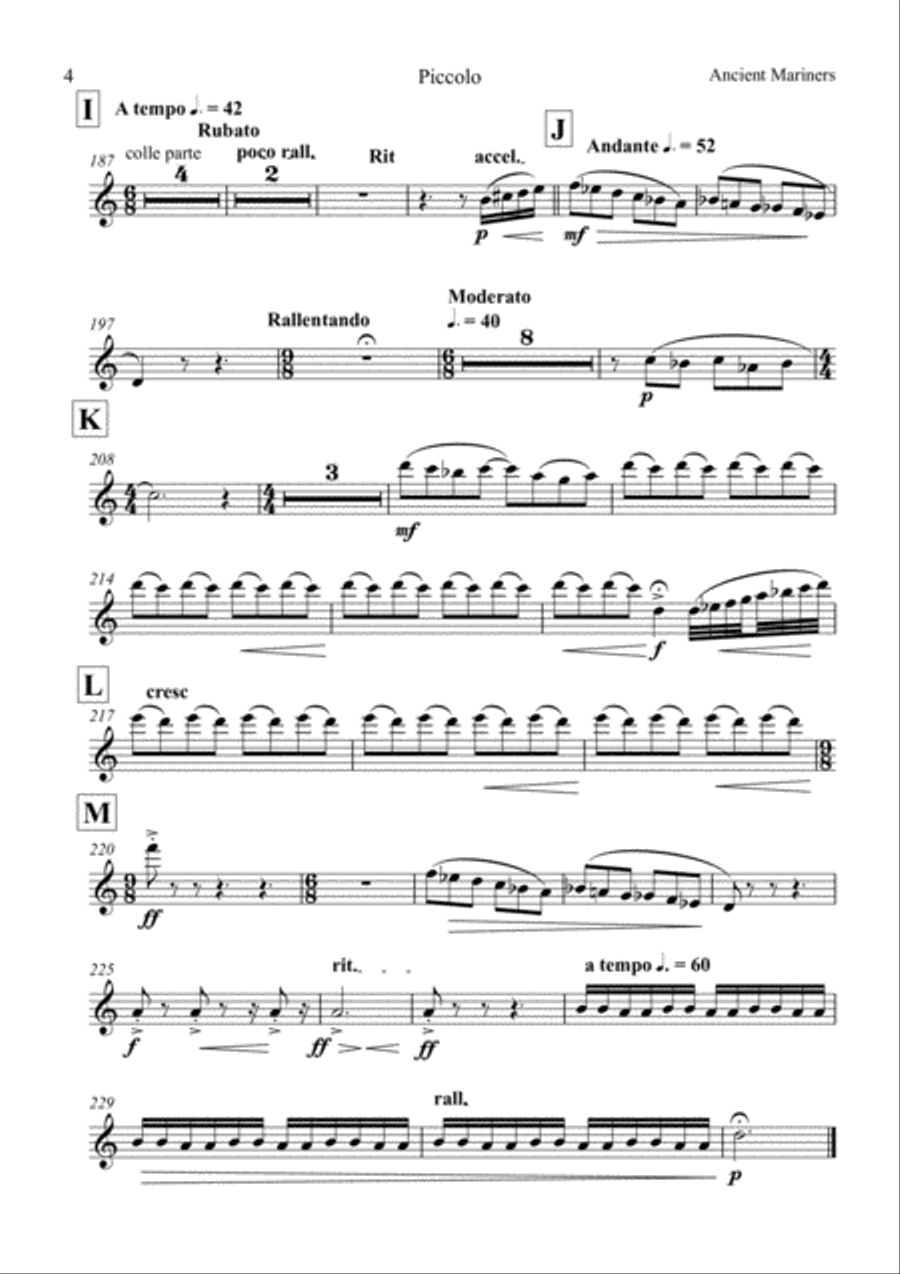 Ancient Mariners Instrument Parts Concert Band scores gallery preview page 4