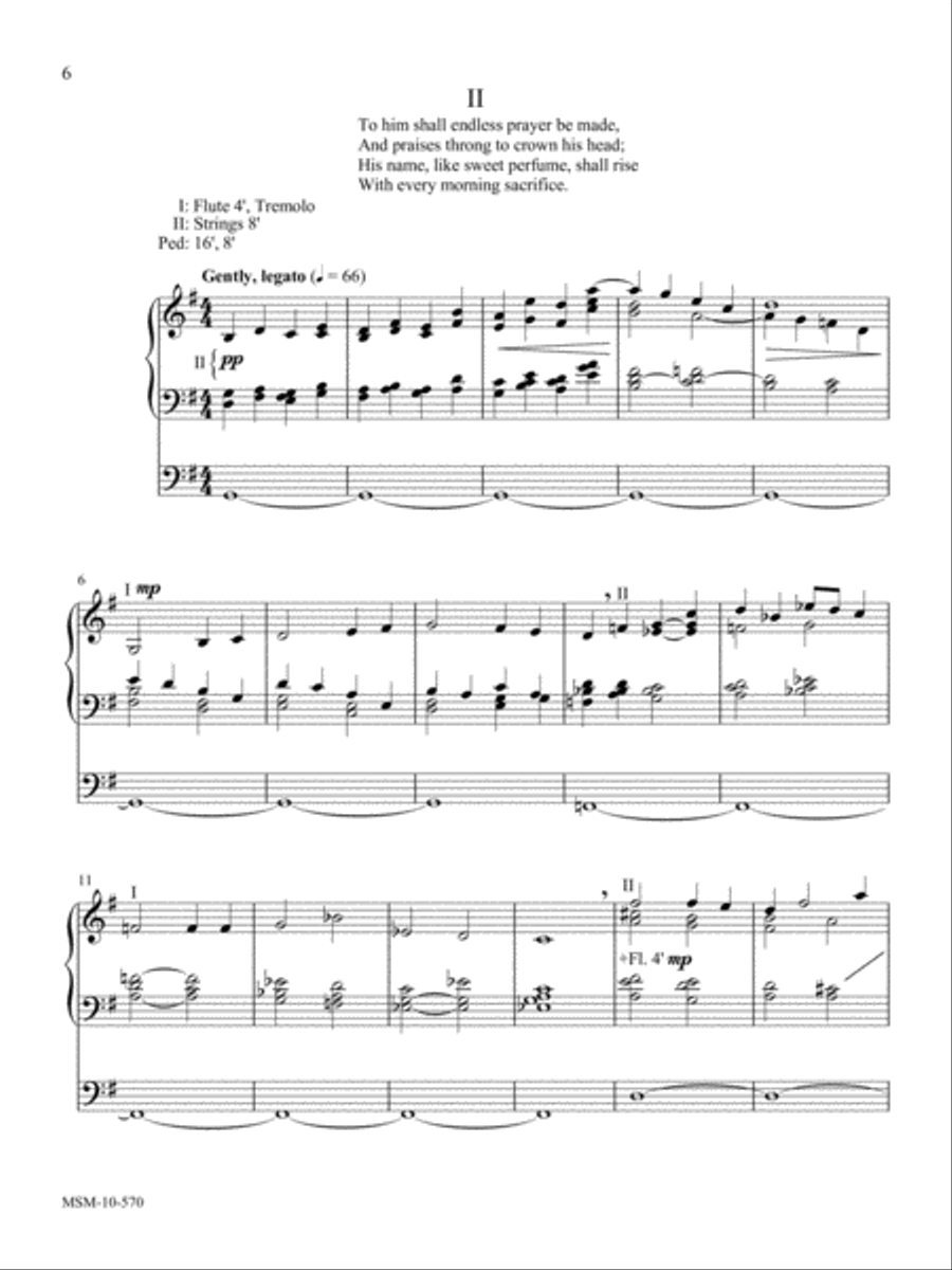 Variations on Jesus Shall Reign (Duke Street) Organ scores gallery preview page 3
