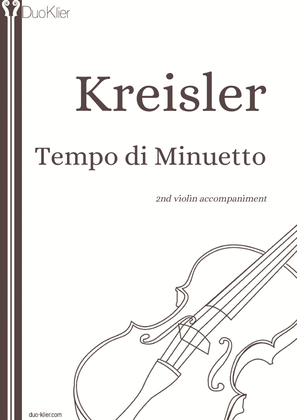 Book cover for Kreisler - Tempo di Minuetto (2nd violin)