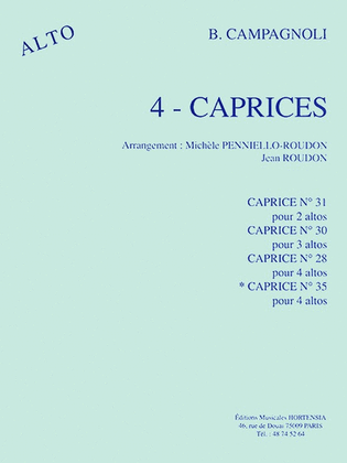 Book cover for Caprice No.35 (violas 4 Or More)