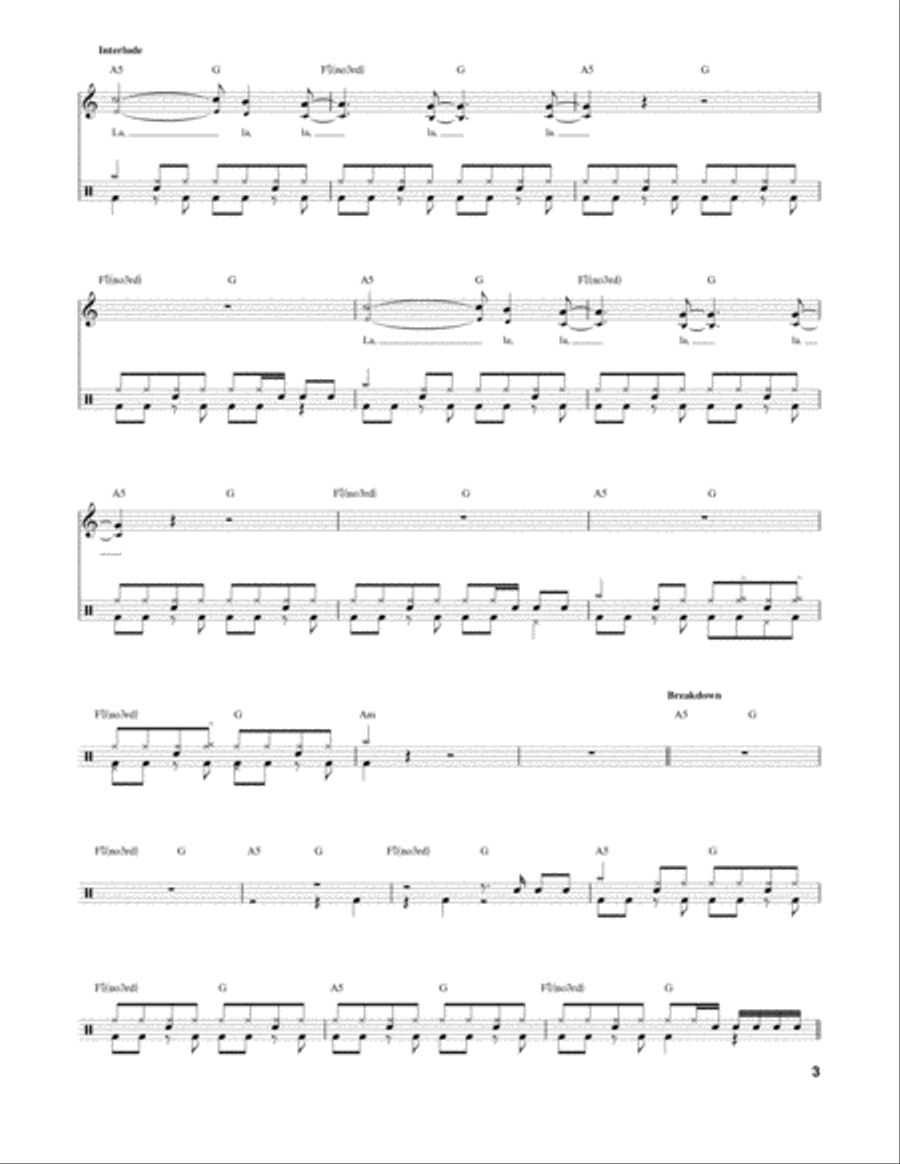 Don't Fear The Reaper Don't Fear The Reaper Drum Set scores gallery preview page 3