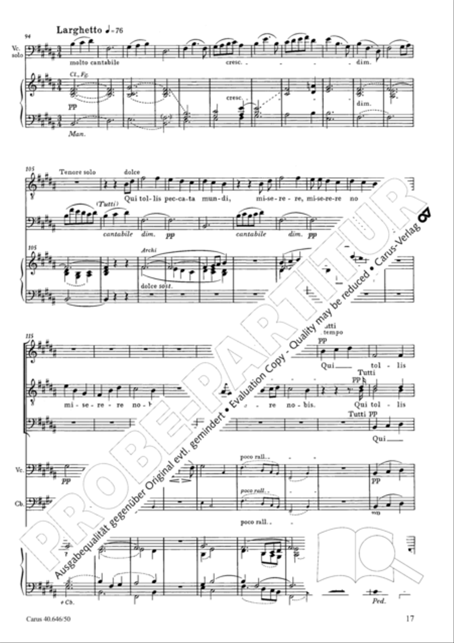 Mass in A major STB scores gallery preview page 19