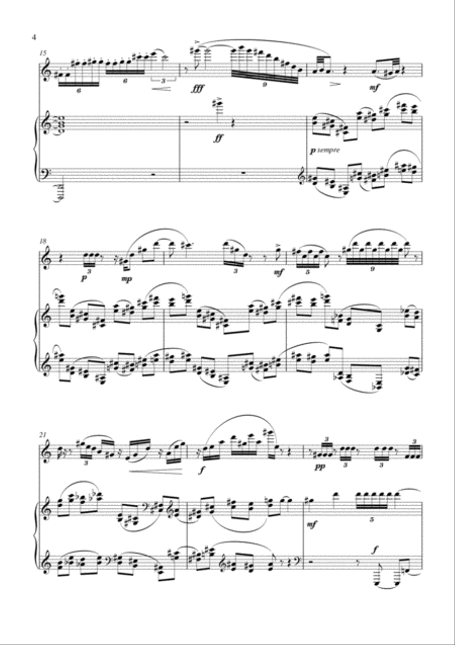 Carson Cooman: Sonata for Flute and Piano (2005) Flute Solo scores gallery preview page 4
