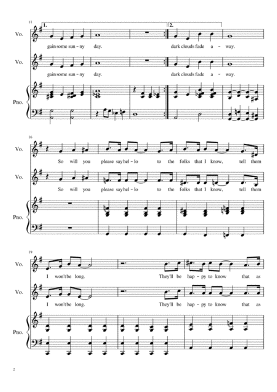 We'll Meet Again We'll Meet Again Easy Piano scores gallery preview page 2