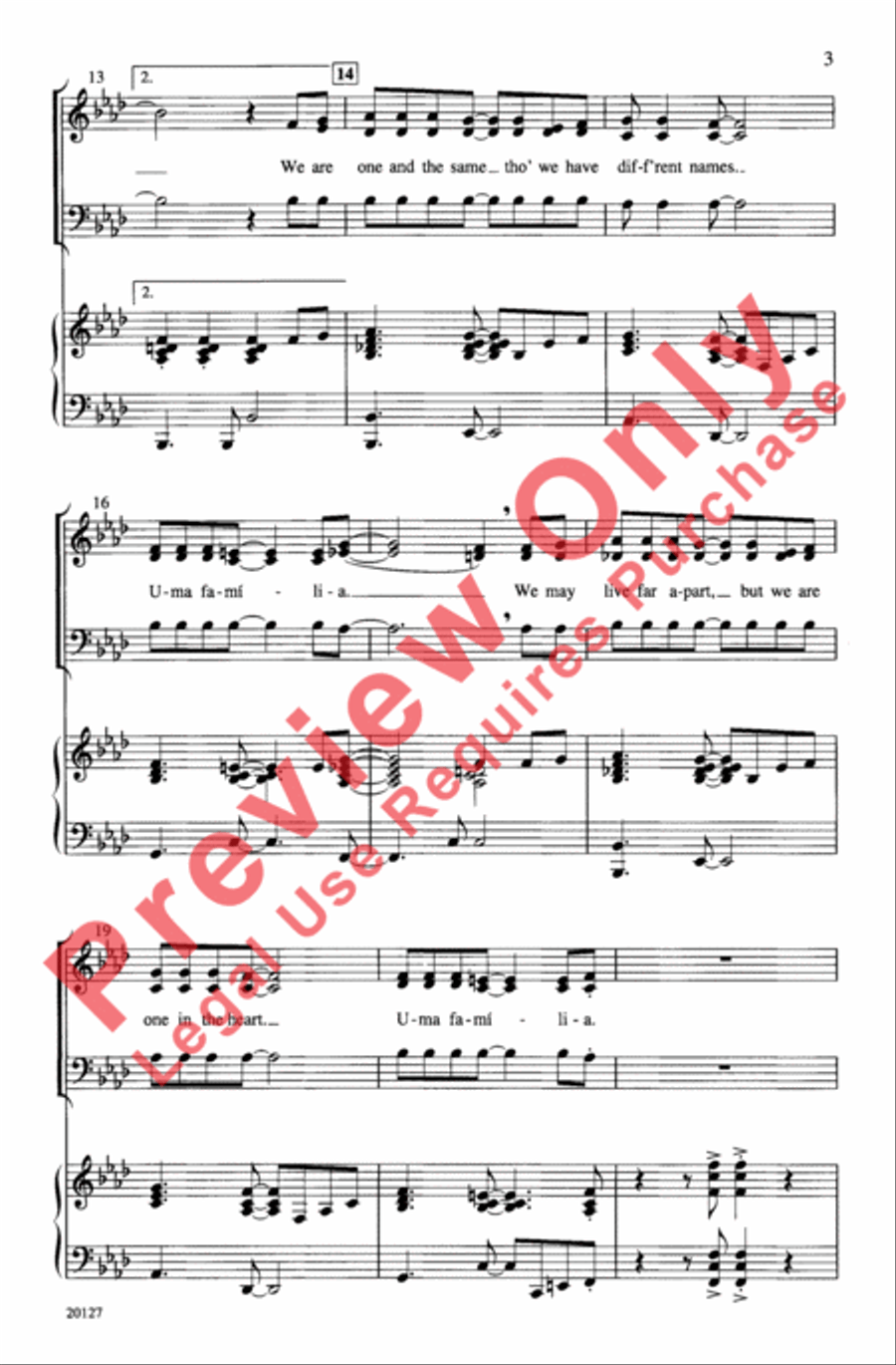 Uma Familia 3-Part scores gallery preview page 3