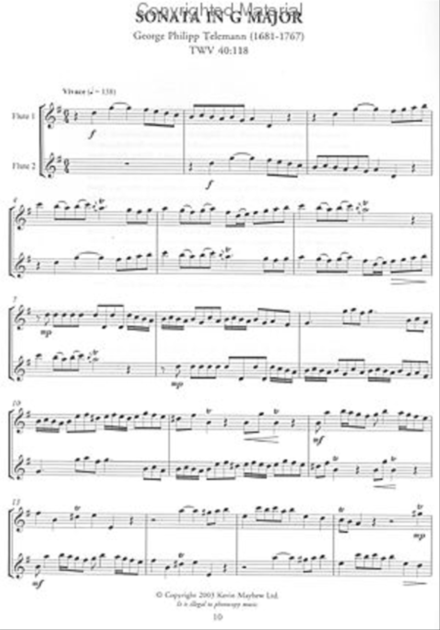 Six Canonic Sonatas Six Canonic Sonatas Flute Solo scores gallery preview page 2