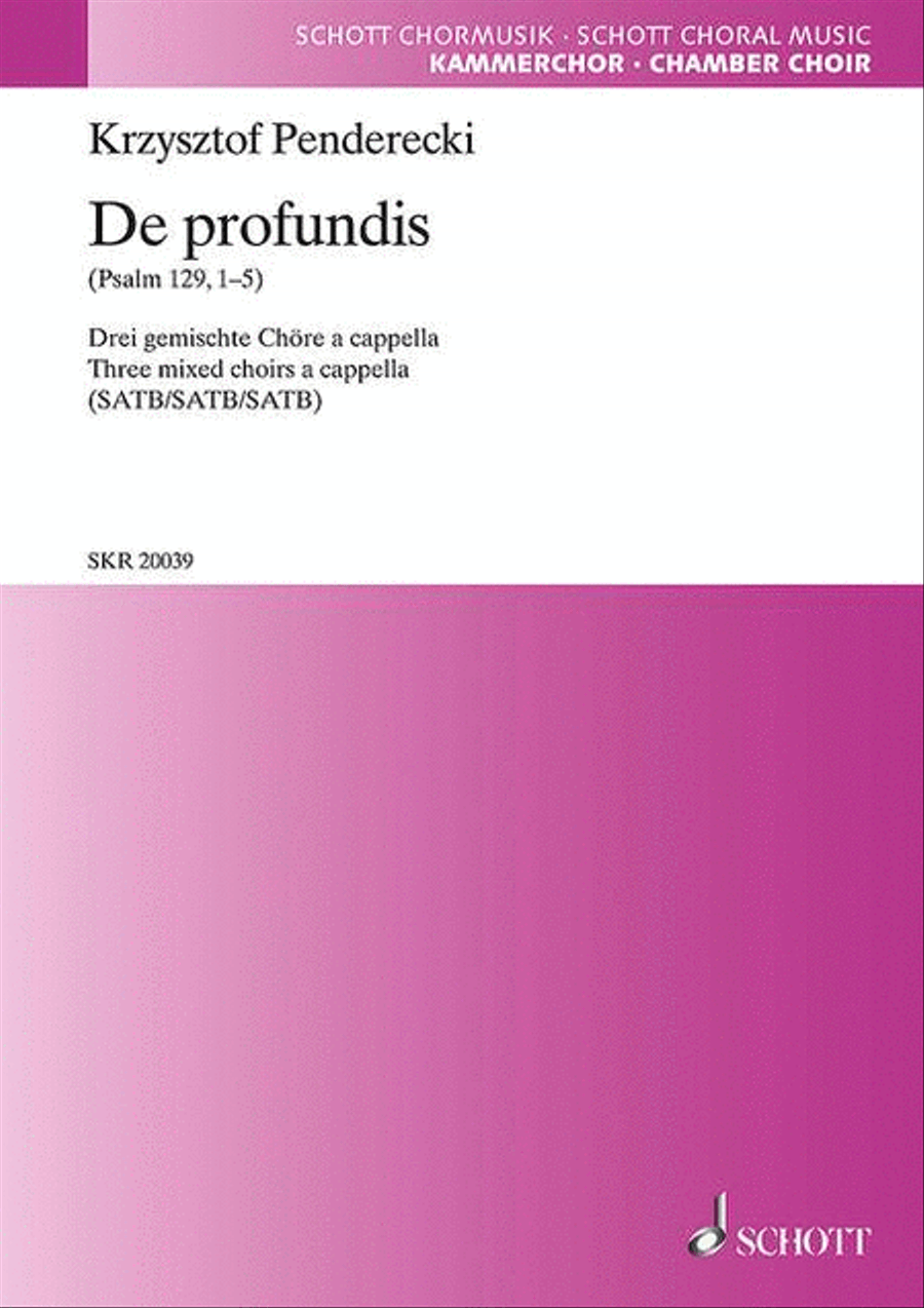 De profundis 4-Part scores gallery preview page 1