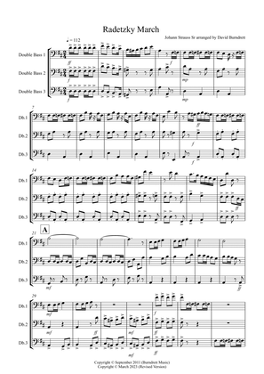 Radetzky March for Double Bass Trio