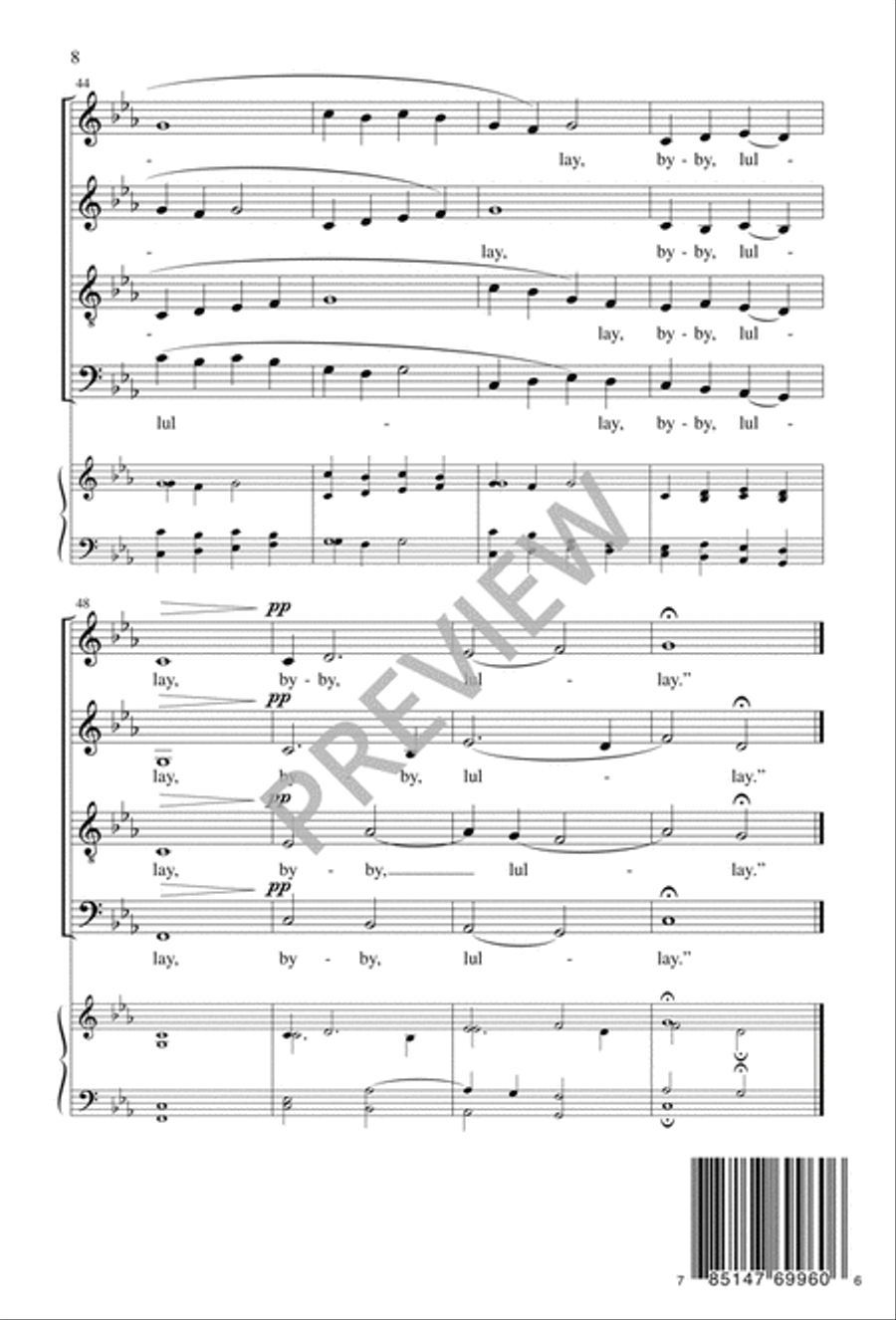 By-by, Lullay 4-Part scores gallery preview page 9