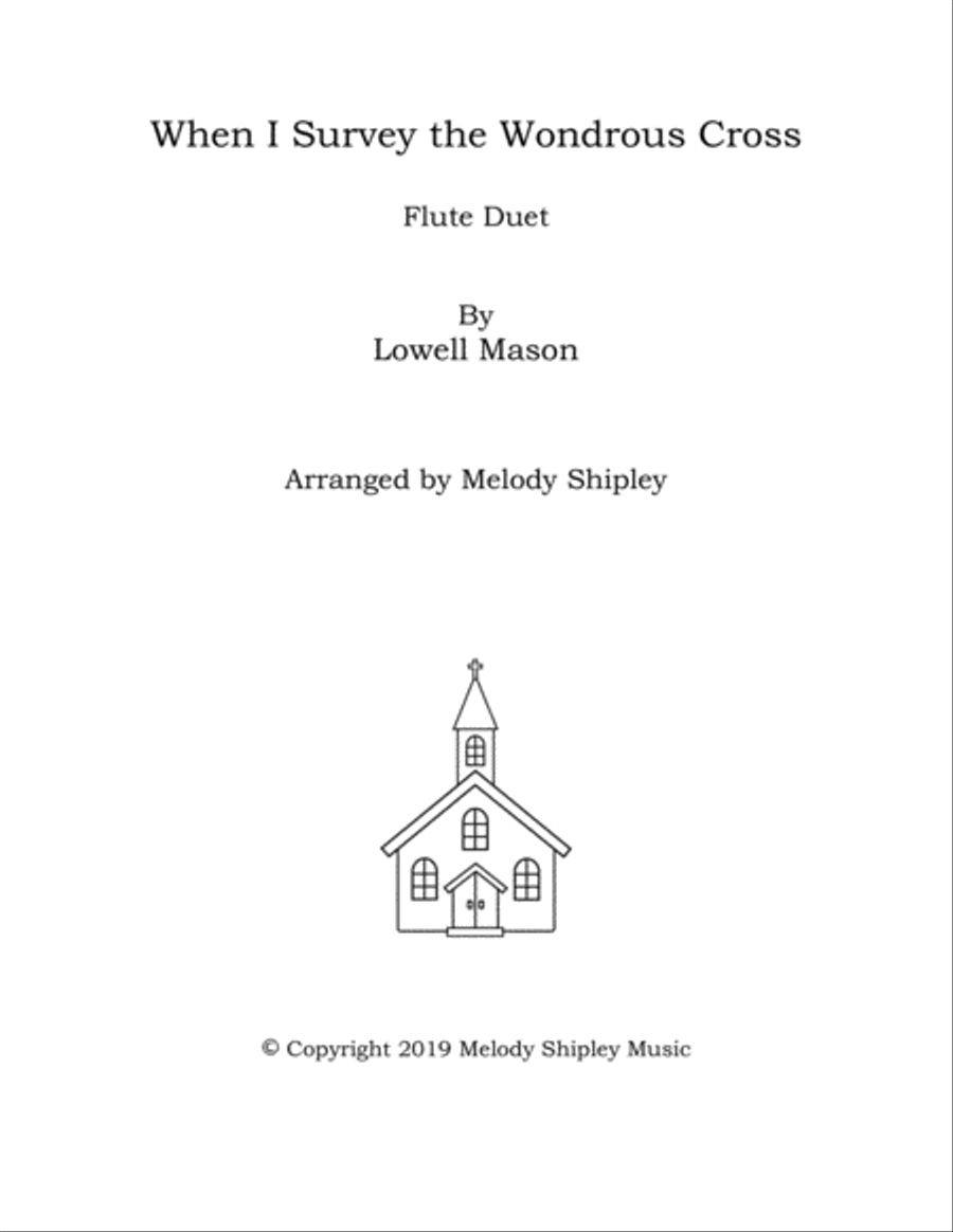 When I Survey the Wondrous Cross Flute Duet scores gallery preview page 1