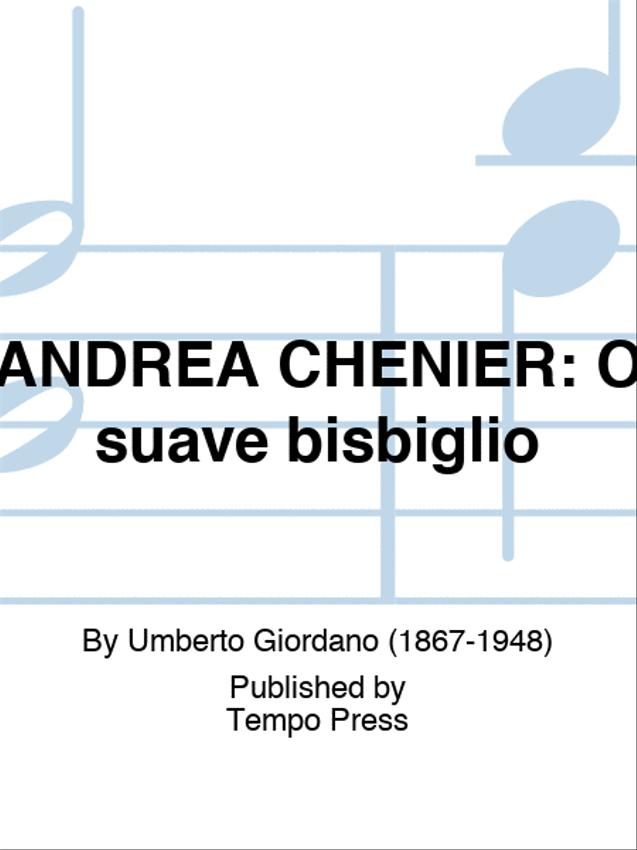 ANDREA CHENIER: O suave bisbiglio Set of Parts scores gallery preview page 1