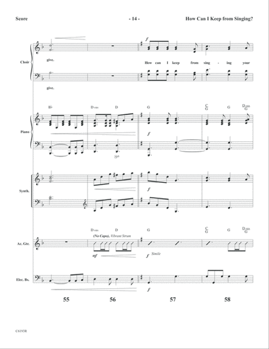 How Can I Keep From Singing? Choir scores gallery preview page 15