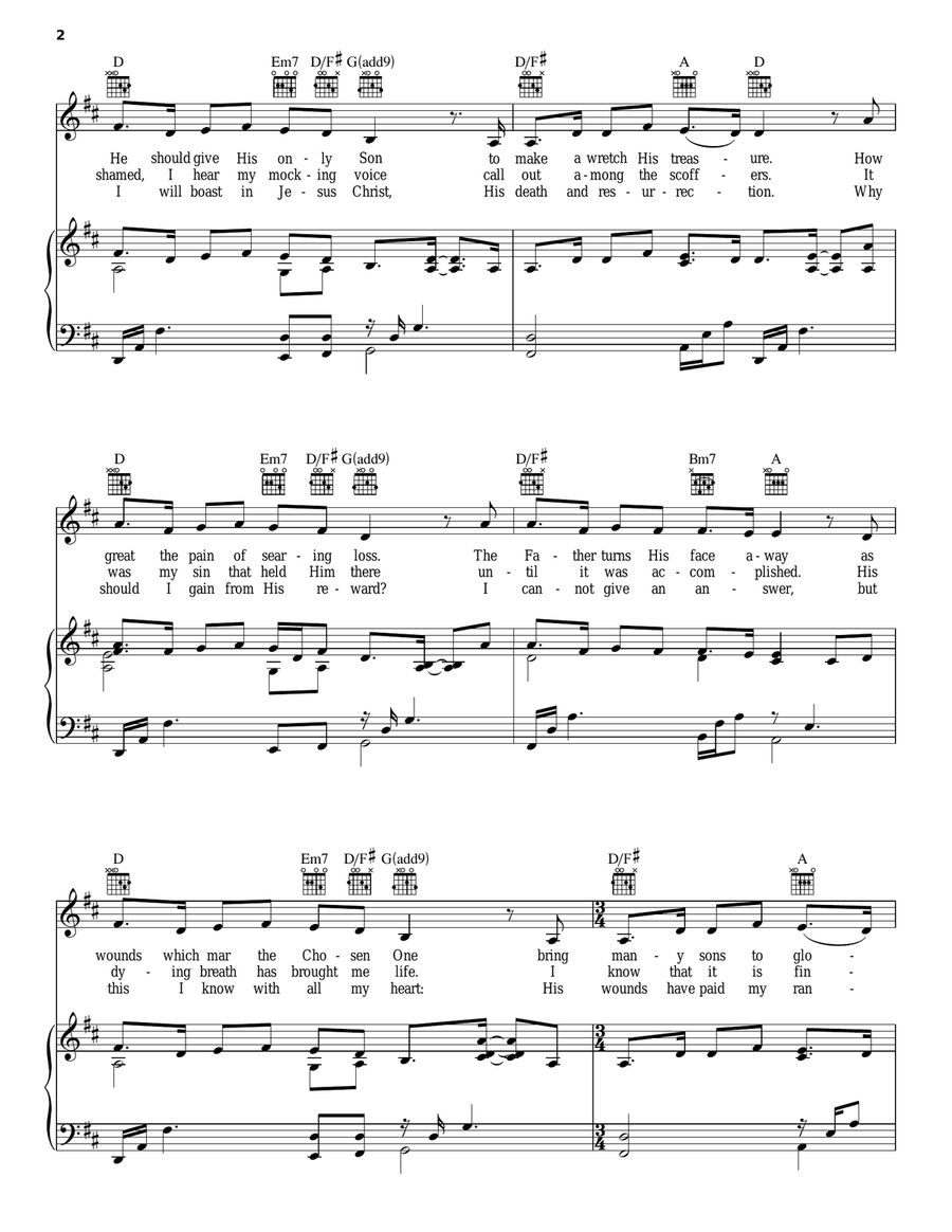 How Deep The Father's Love For Us Guitar scores gallery preview page 2