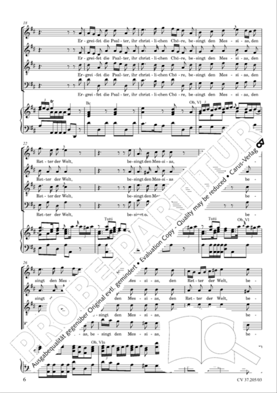 Ergreifet die Psalter, ihr christlichen Chore 4-Part scores gallery preview page 7