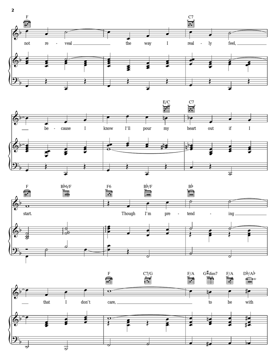 Teardrops In My Heart Piano, Vocal, Guitar scores gallery preview page 2