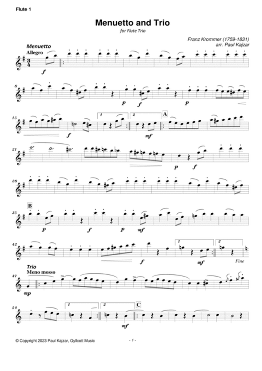 Menuetto and Trio (Flute Trio)