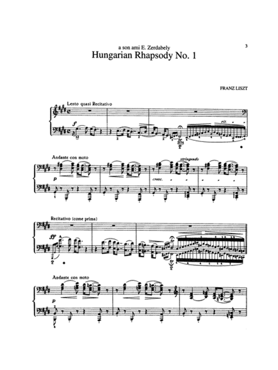 Hungarian Rhapsodies, Nos. 1 & 2