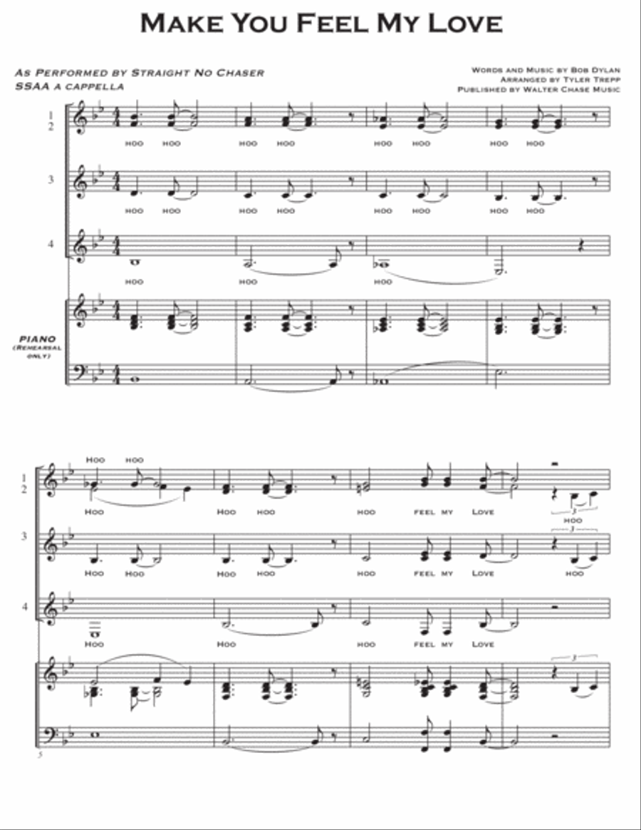 To Make You Feel My Love To Make You Feel My Love SSAA scores gallery preview page 2