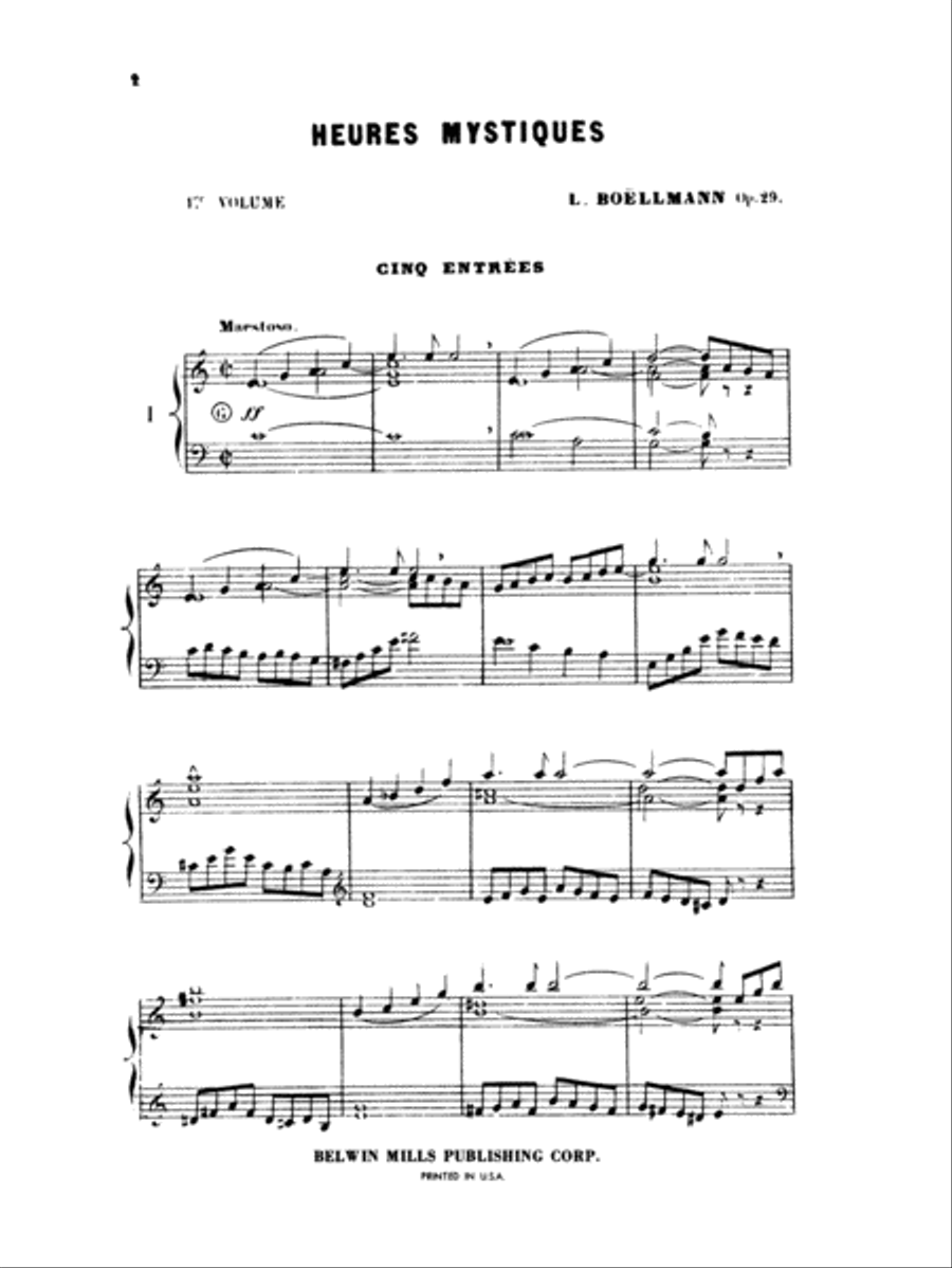 Heures Mystiques (Urtext) (Op. 29), Volume 1