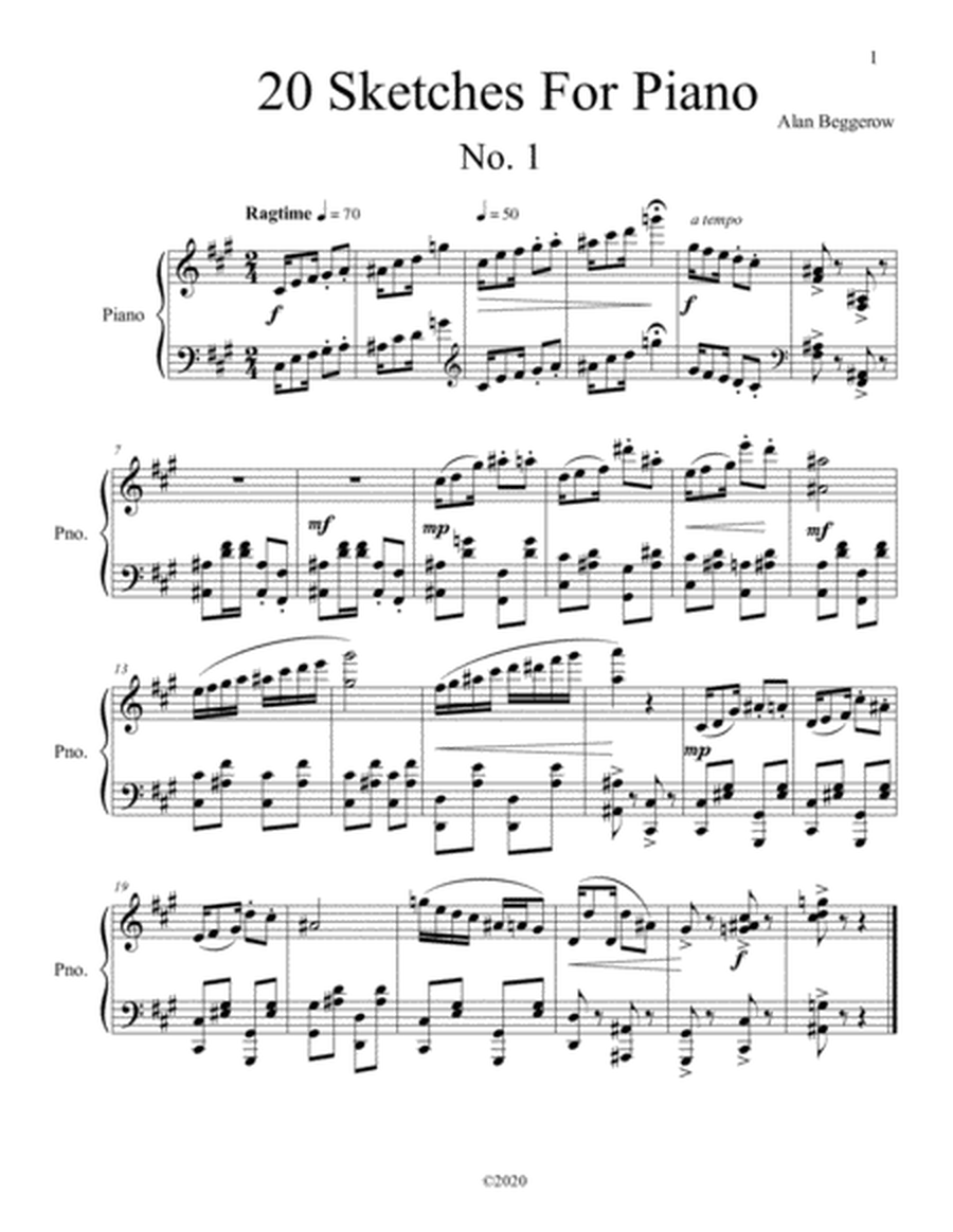 20 Sketches For Piano
