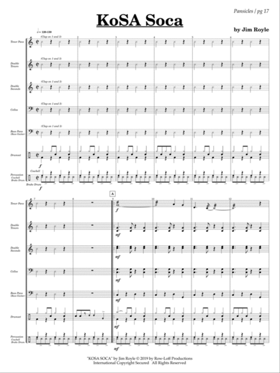 Pansicles - 7 Steel Pan Ensembles for 7 - 9 players Steel Pan scores gallery preview page 10