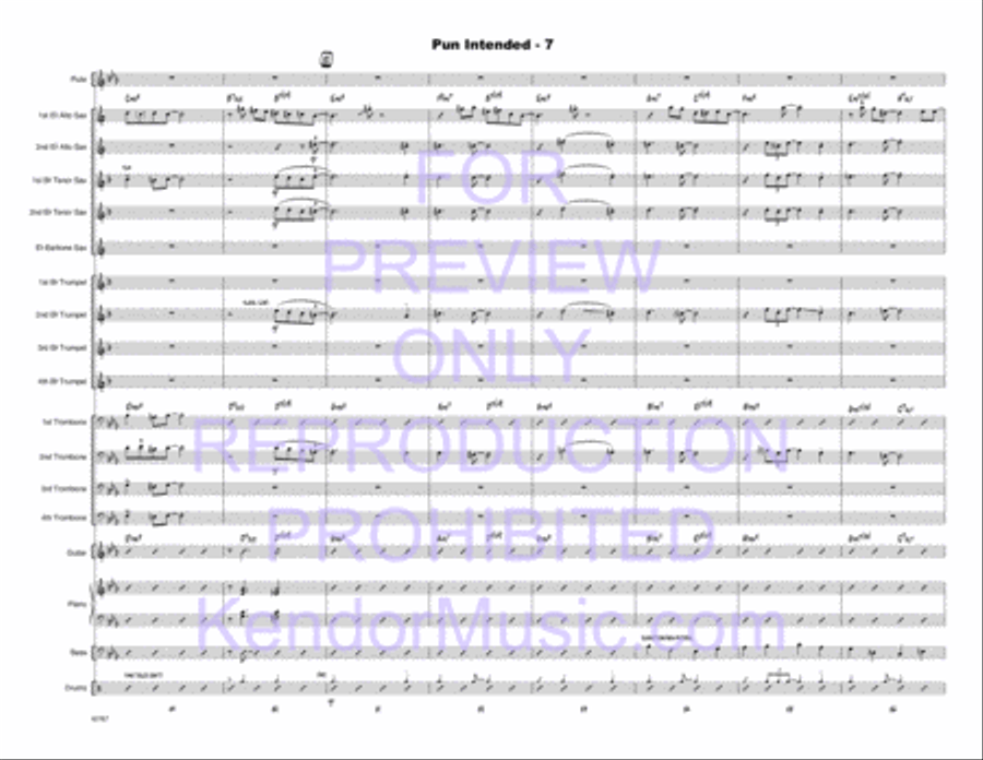 Pun Intended Pun Intended Jazz Ensemble scores gallery preview page 8