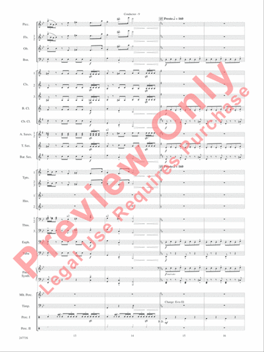 The Star Wars Epic - Part II, Suite from Concert Band scores gallery preview page 12