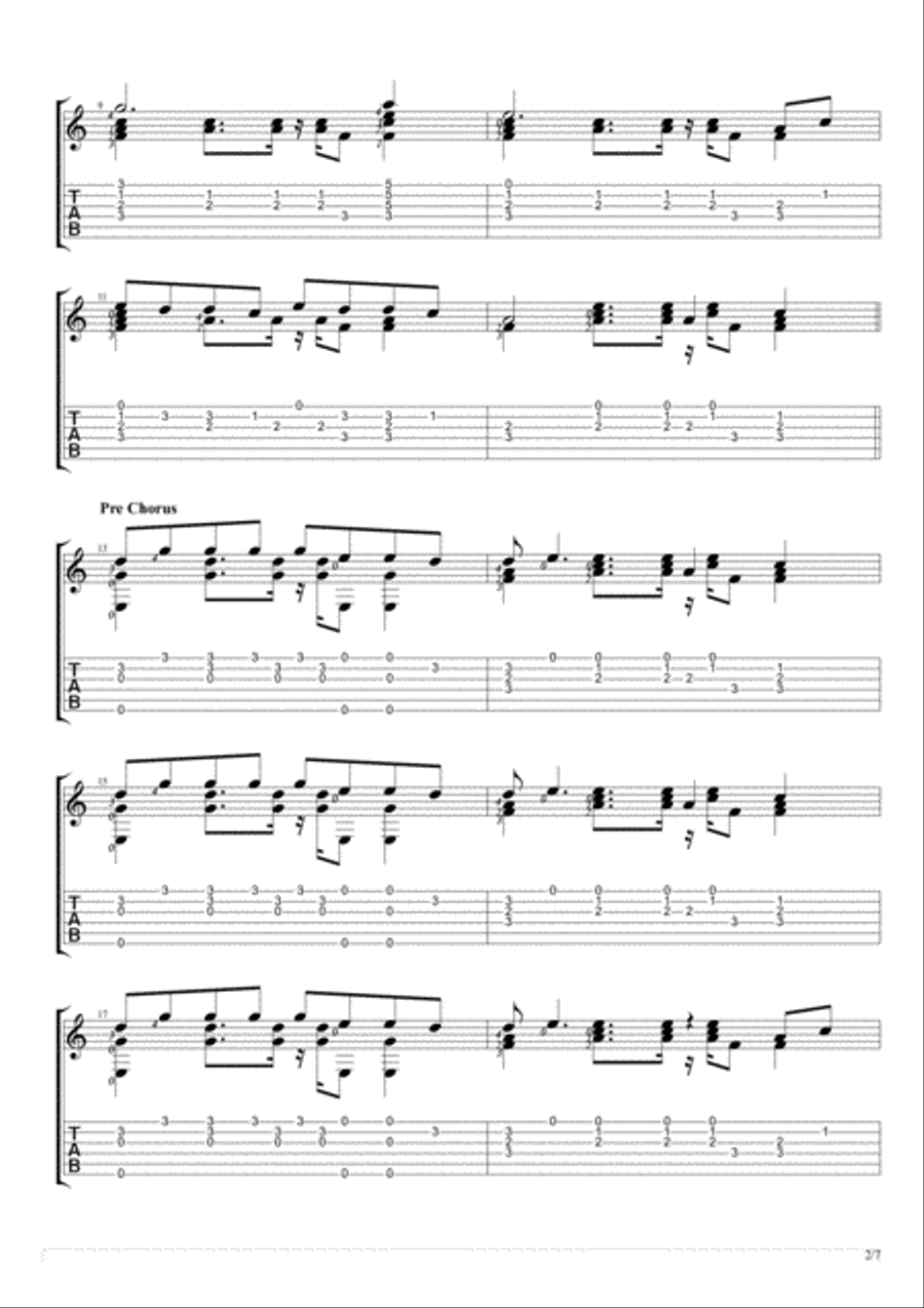 Lost Stars Electric Guitar scores gallery preview page 2