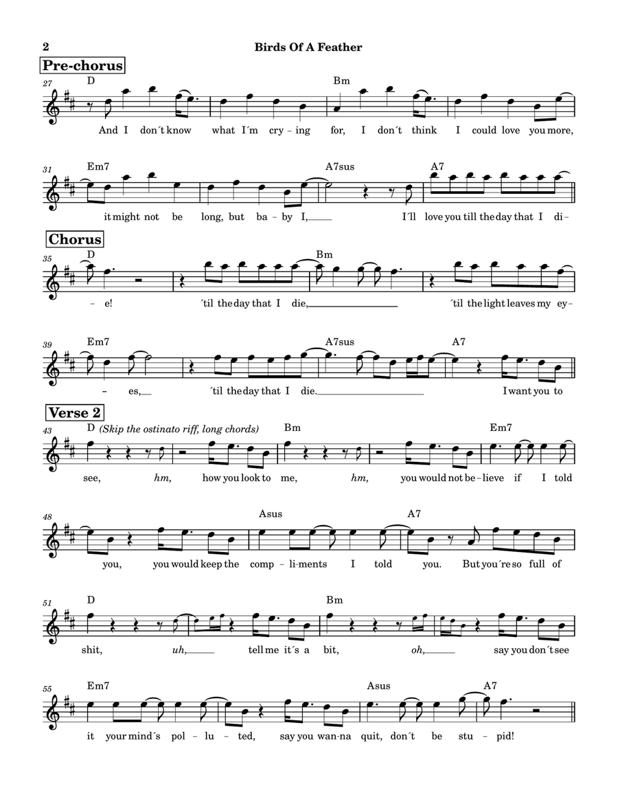 Birds Of A Feather Piano scores gallery preview page 2