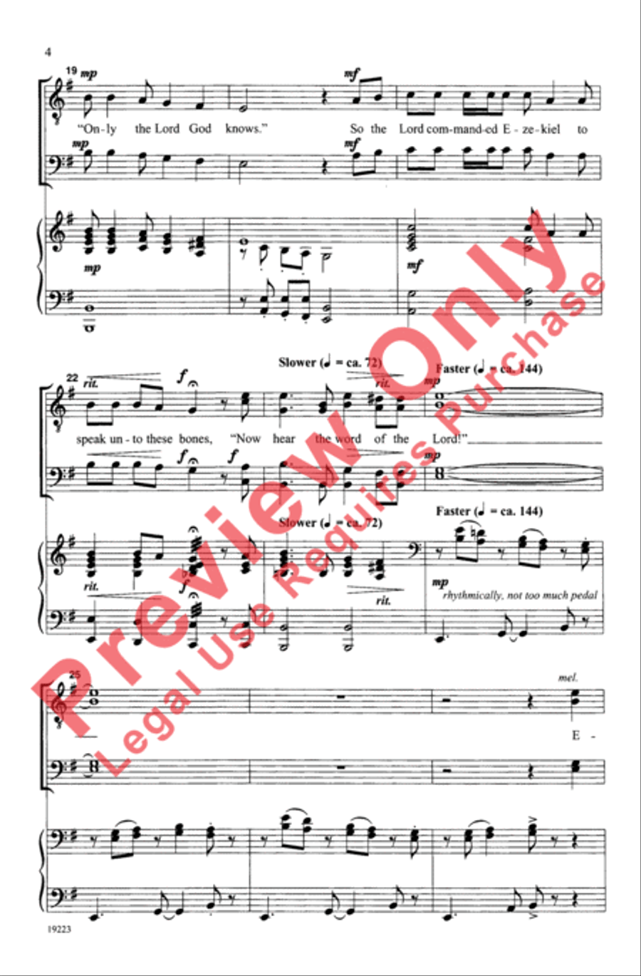 Dry Bones Men's Choir scores gallery preview page 4