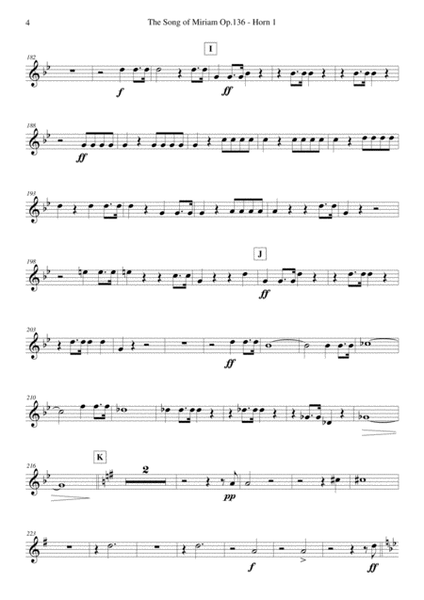 Schubert - The Song of Miriam Op.136 - Horn 1
