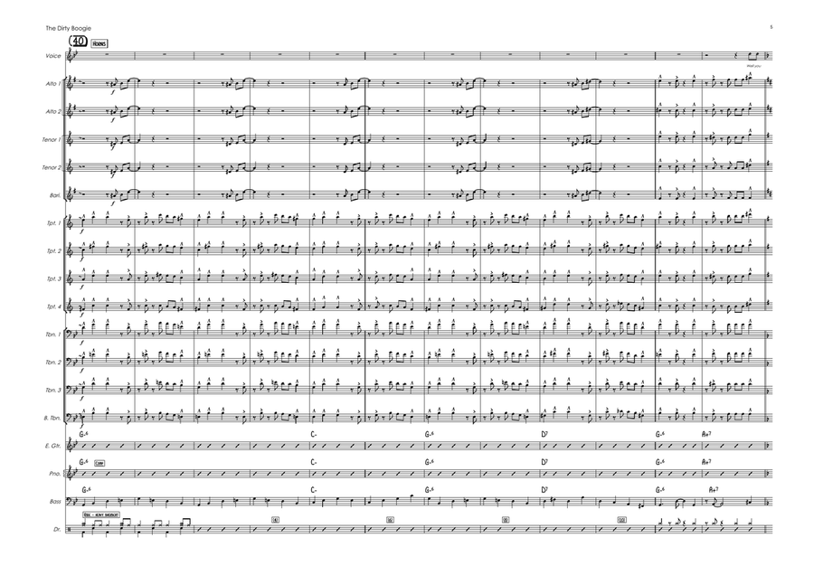 The Dirty Boogie Jazz Ensemble scores gallery preview page 5