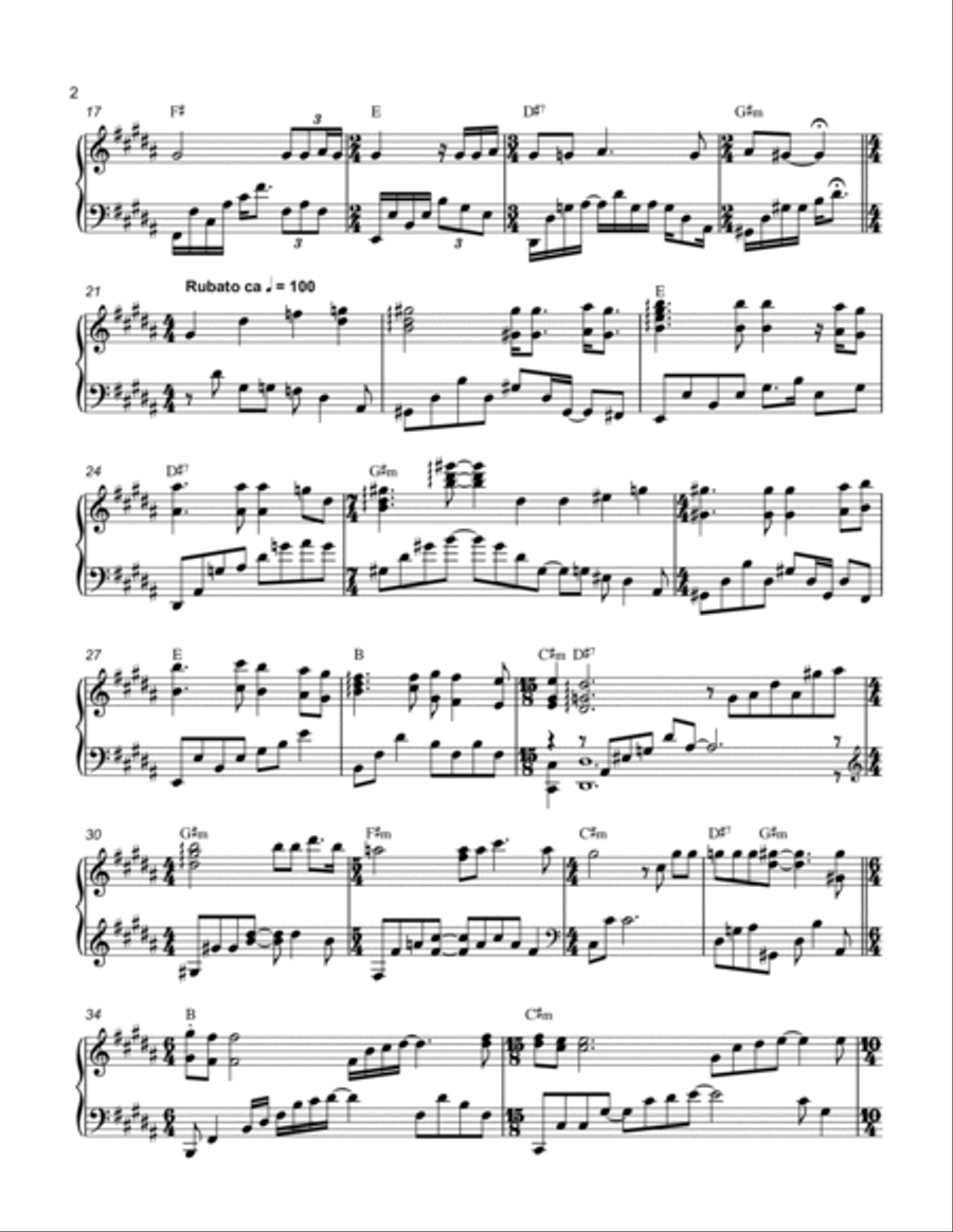Ne Me Quitte Pas Piano Solo scores gallery preview page 2