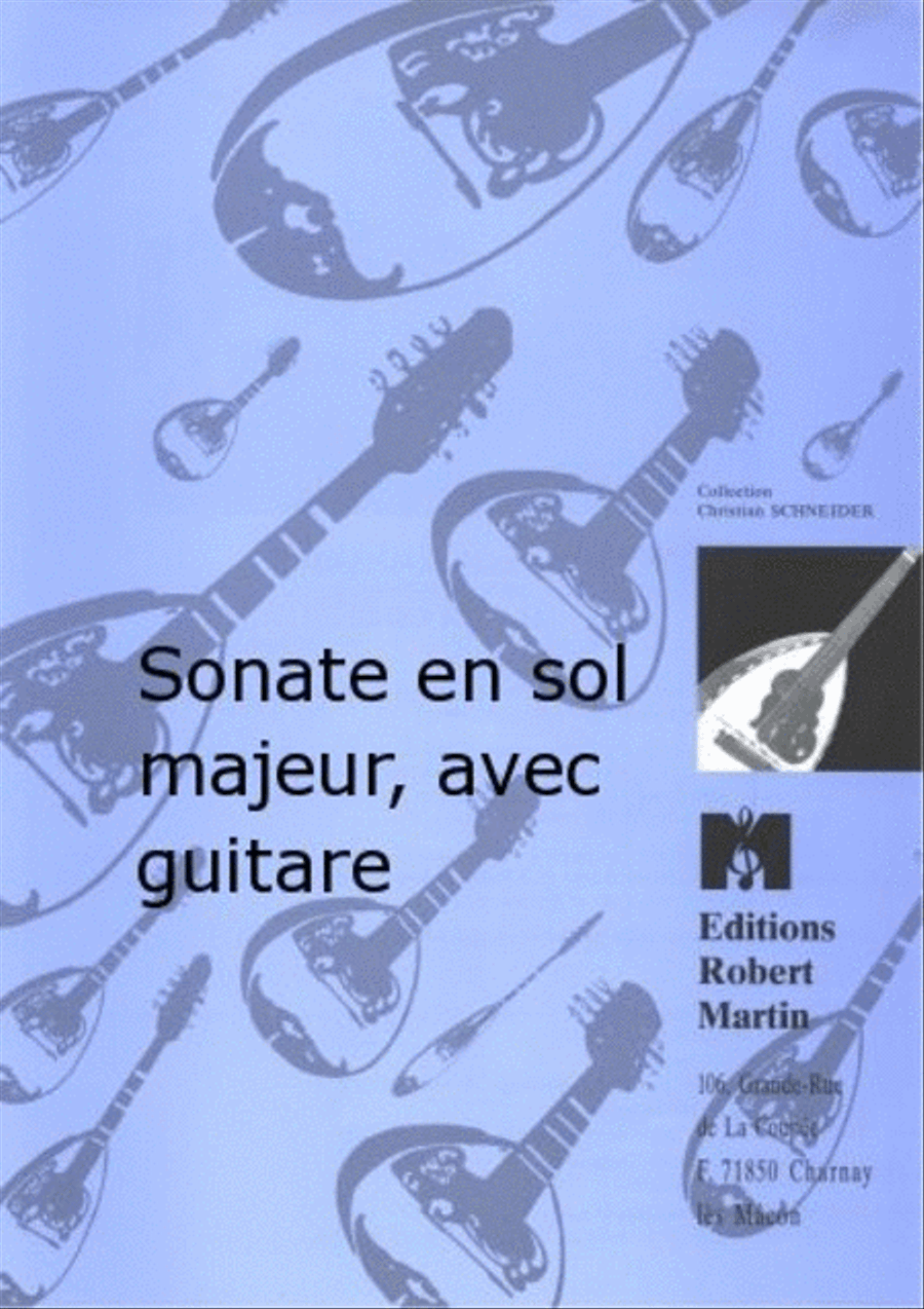 Sonate en sol majeur, avec guitare Classical Guitar scores gallery preview page 1