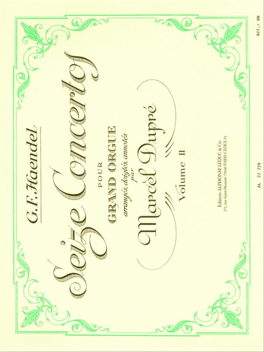 16 Concertos For Organ (volume 2), Arranged, Fingered And Annotated By Ma Organ scores gallery preview page 1