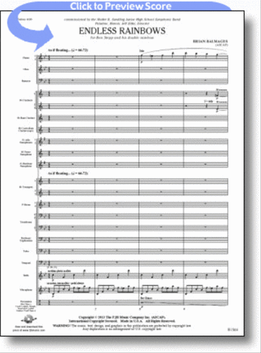 Endless Rainbows Endless Rainbows Concert Band scores gallery preview page 1