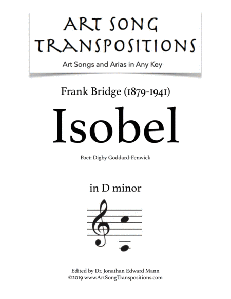 BRIDGE: Isobel (transposed to D minor)