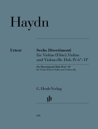 Book cover for 6 Divertimenti Hob.IV:6-11