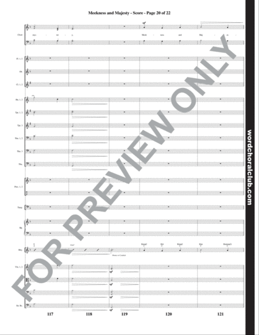 Meekness and Majesty - Orchestration Choir scores gallery preview page 21