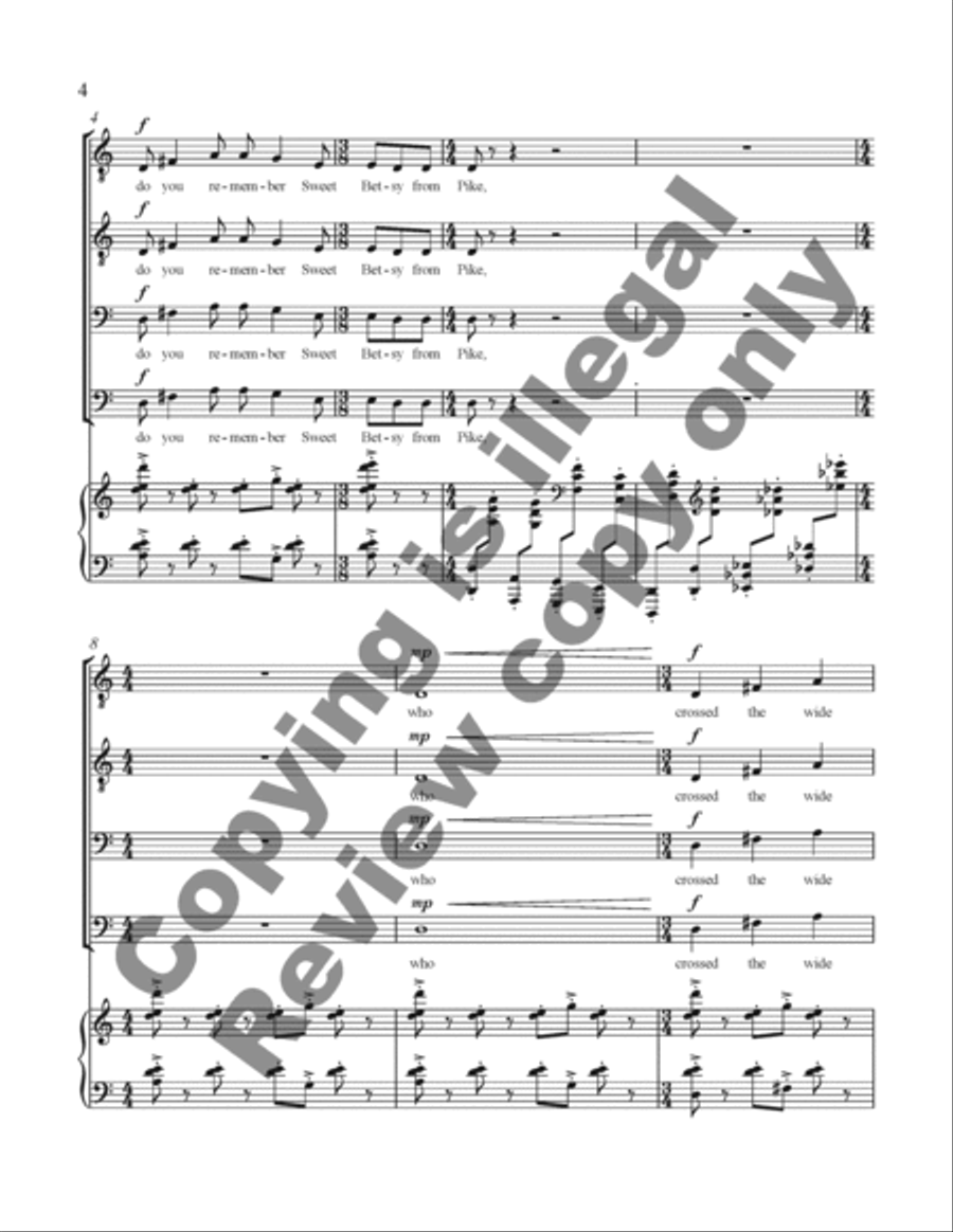 Sweet Betsy Sweet Betsy TTBB scores gallery preview page 23