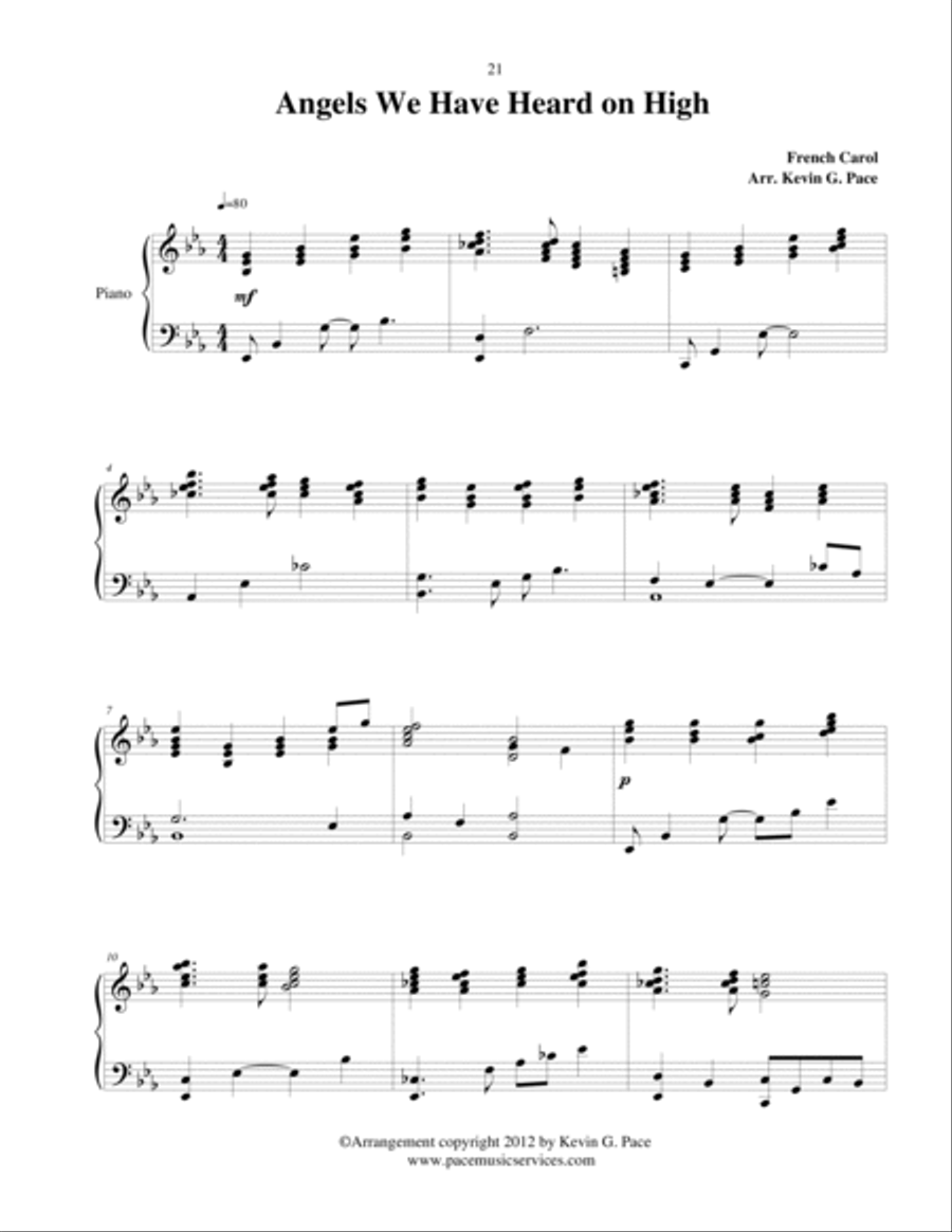 Angels We Have Heard on High - advanced piano solo Piano Solo scores gallery preview page 2