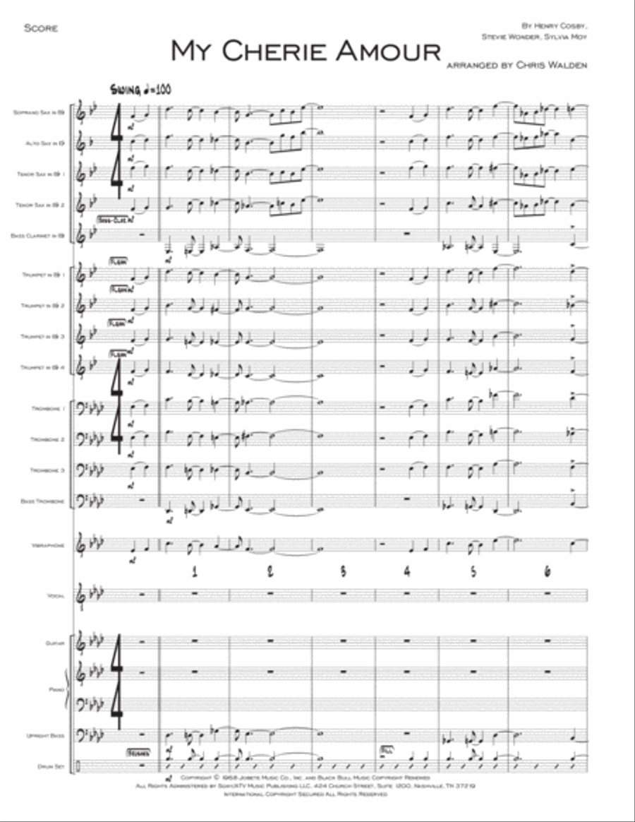 My Cherie Amour My Cherie Amour Jazz Ensemble scores gallery preview page 1