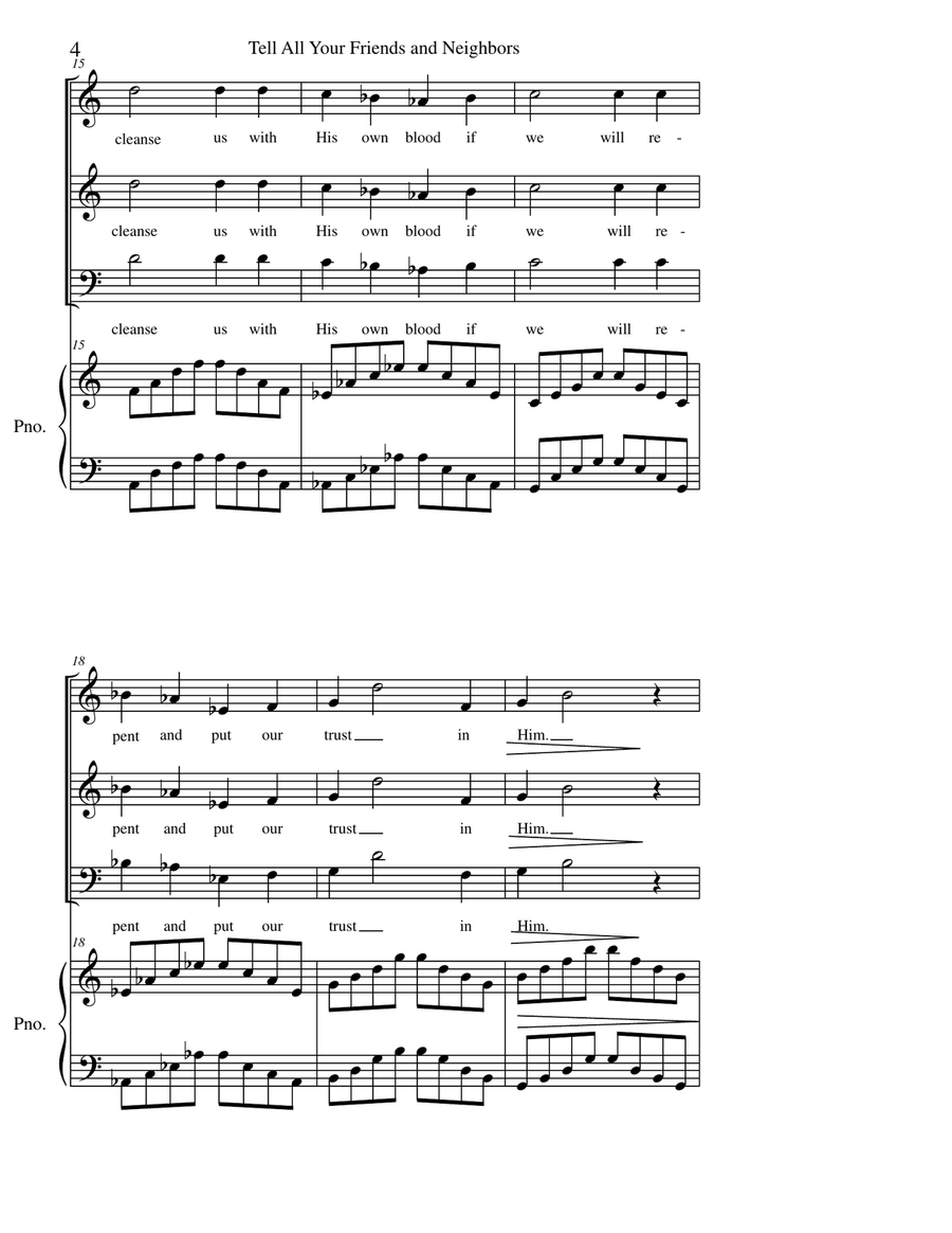 Go Tell Your Friends and Neighbors 3-Part scores gallery preview page 4