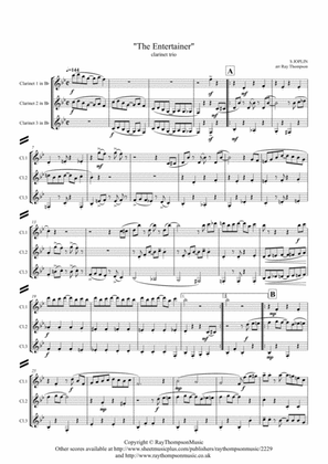 Scott Joplin: "The Entertainer" (in cut time/alla breve) - clarinet trio
