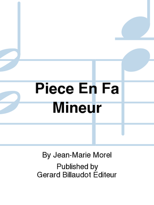 Book cover for Piece En Fa Mineur