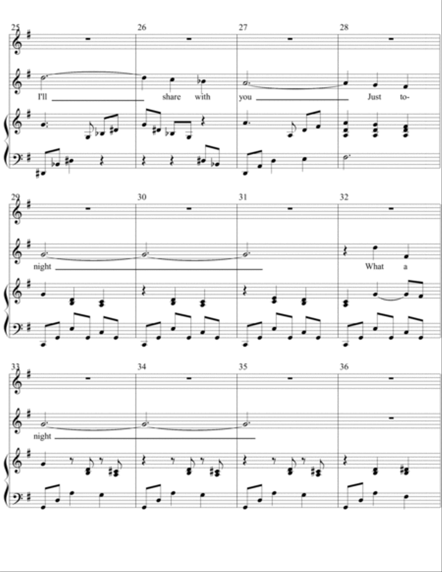 Just Tonight Piano Solo scores gallery preview page 3